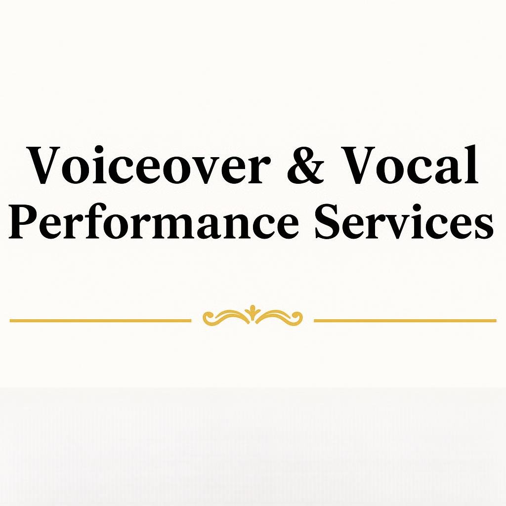 Voiceover & Vocal Performance Services