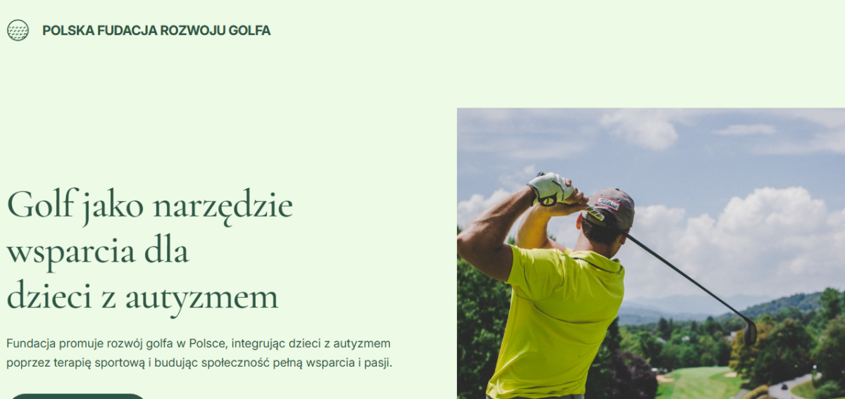 strona dla fundacji dla dzieci z autyzmem